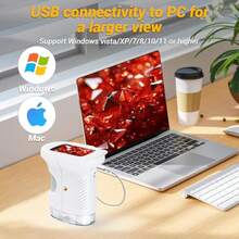 2.4" Screen Pocket Kids Microscope: 1000X Handheld Microscope For Photo And Video - Portable Science Kits STEM Toys – Christmas/Birthday Gifts For Girls & Boys Ages 3-12(White) - trắng - Xem 6