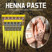 1/3/4 支装海娜纹身膏，棕色/黑色临时海娜纹身，半永久性海娜纹身膏，防水海娜纹身膏，适用于人体彩绘和绘画