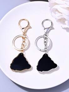 1pc Rhinestone Studded Leopard Head Keychain, Bag & Car Accessory, Fashionable Gift For Men - Keychain - View 4