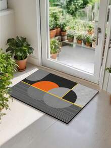 Sang trọng & Đơn giản hóa Phong cách Phòng bếp Thảm trải sàn Không trượt Chống thấm dầu , Nước Hấp thụ Thảm phòng tắm Với Nhanh khô & Dễ dàng làm sạch Chức năng , Mềm mại Trái đất Hấp thụ nước Tấm lót Đối với Phòng vệ sinh Lối vào - màu cam ấm áp - Xem 5