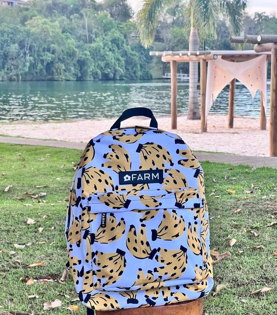New Summer Printed School Backpack With Adjustable Strap - Yellow - View 1