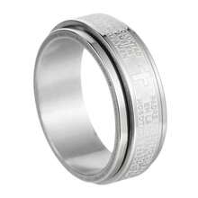 1 chiếc nhẫn hình thánh giá Chúa Giê-su xoay chịu áp lực dành cho nam giới, trang sức kim loại xoay giúp giảm lo âu. - A - Xem 8
