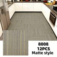 12/24 Stücke Luxus Vinyl Bodenfliesen, dick & langanhaltend, Anti-Teppich Textur selbstklebende PVC Vinyl Bodenaufkleber, wasserdicht & abriebfest, einfach anzubringen, geeignet für Küche, Bad, Wohnzimmer, Schlafzimmer, Flur, Arbeitsplatte, Möbel & Wanddekoration, hochwertig, elegante dekorative Oberfläche, schnelle DIY Innenraum Boden- & Wandrenovierung