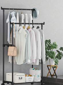 1 Stück Einzel-/Doppelstangen Kleiderständer, platzsparend mit Metallrahmen, geeignet für Schlafzimmer, Balkon, vielseitig zum Trocknen, Lagern und Organisieren von Kleidung, höhenverstellbar, freistehende tragbare Ausführung für kleine Wohnungen, Eingangsbereich, Waschküche, Schrankerweiterung, Geschenk für Hausbesitzer, Studentenwohnheim-Grundausstattung, bereit für Halloween, Thanksgiving, Weihnachten, kompakt faltbar für einfache Lagerung und Transport, modernes minimalistisches Design zur Maximierung des Stauraums und Verbesserung der Organisation. - Verschiedenfarbig - Übersicht 11