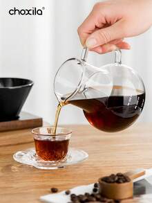 choxila 1 Stück Hochborosilikatglas Kaffee-Teekanne, hitzebeständige V02 Pour-Over-Karaffe mit Skala - 600ml Hand-Drip & Drip-Bag Kaffeemaschine, Kaffeefilterkanne, Kaffeekanne, Kaffeezubehör, unverzichtbare Kaffeeausrüstung für Cafés, Camping & Zuhause - Kaffeekanne - Übersicht 7