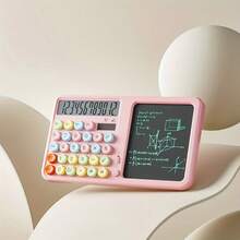 1pc 12-Digit Multifunction Calculator With Memory Storage, Percentage, Square Root, GT Total Calculation, Erasable Scratch Pad, Suitable For Student Math, Office Finance, Home Accounting, Retail Cashier, Macaron Button Color, Large Clear Display, Dual Power Supply, Portable Desktop Calculator - Multicolor - View 7