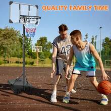 Portable Basketball Hoop, Height Adjustable Basketball Hoop 170-213cm, Target System For Kids, Teens, Youth And Adults Outdoor/Indoor, 71.1cm Unbreakable Backboard And Wheels