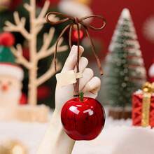 Adornos navideños: lindos y creativos colgantes de manzana simulada para bolsos y árboles de Navidad. Ideales para decorar el hogar y los bolsos. - Rojo - Ver 5