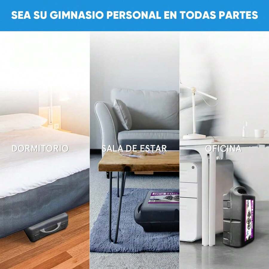 Kit Mancuernas 15 kg 3 en 1 Multi-Uso con Varilla de conexión para Entrenamiento de Ejercicio en el Gimnasio en casa. Con Barra de Discos Ajustables a 15 Kg - 1 - View 1