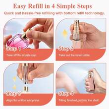 Travel Perfume Dispenser, Luxury Leather Bottom Filling Refillable Perfume Atomizer, Perfume Atomizer Bottle For Travel, Mini Cologne Sprayer, Portable Spray