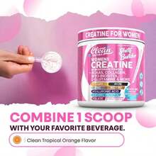 Women's Creatine Monohydrate Powder With BCAAs Collagen Myo-Inositol L-Glutamine & More 5000mg Per Scoop Orange Flavor - Antioxidant Supplement - 1瓶 - 查看 5