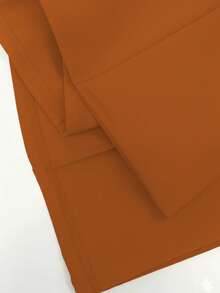 女士优雅两件套，纯色长袖开衫西装外套+无袖中长连衣裙，秋冬春季 - 橘色30 - 查看 5