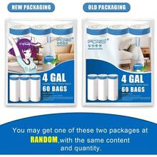 bolsas de basura con cordn u2013 Bolsas de basura de plstico blanco de 1.2 galones 240 unidades de forros pequeos para bao, recmara, oficina, hogar, 5 litros 1 - 2 gal u2013 Bolsa de basura - Lo más vendido: 4 galones - Paquete de 60 - Ver 3