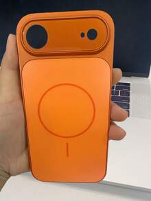 Magnetic Instant For IPhone 17-Style Upgrade: Original Large Window Magnetic Case Compatible With Iphone 17/ 16/ 15/ 14/ 13 Air/ 17 Pro Max – Wireless Charging Compatible, Matte Texture - Orange - View 16