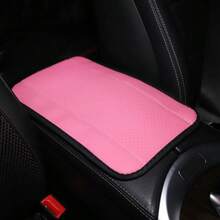 1 cojín de reposabrazos de coche impermeable y anti-suciedad de PU cómodo, cojín de control central, suministros automotrices - Rosa - Ver 12