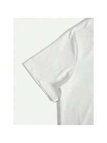 White T-Shirt With Inspirational Text For Everyday Use - 白色 - 查看 4