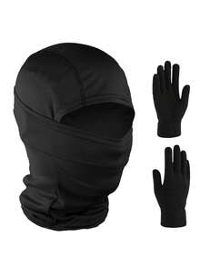 1pc/2pcs Unisex Printed BACKWOULS Balaclava Face Mask, Lightweight & Breathable, Suitable For Skiing, Football, Cycling, Sun Protection - Multicolor - View 1