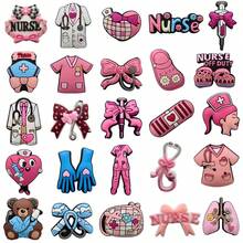 9/16/25 piezas Juego de Encantos de Zapatos de Serie Médica de Dibujos Animados, Decoraciones de PVC para Zapatos para Bolsa de Playa, Accesorios de Zapatos, Ideas de Regalo para Cumpleaños, Navidad, Día de San Valentín, Fiesta de Halloween - Multicolor - Ver 12