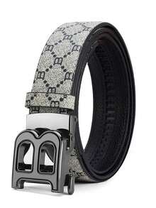 Men's Automatic Buckle Belt, Letter B Belt Buckle Head Design, Business And Leisure Style, Valentine's Day, Father's Day, Mother's Day, Friday Gift. - Multicolor B - View 9
