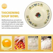 Vintage Mixing Bowl Enamel Bowl Vintage 2pcs Enamelware Salad Mixing Enamel Washing Basin Soup Basin Soup Round Serving Tray For Home