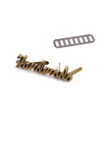 DIY Handmade Buckles, Bag Accessories And Decorative Logo Buttons, Luggage Hardware Accessories, DIY Handmade Bag Metal Logo Buttons, Luggage Metal Nameplates, Metal "Handmade" Italic Clothing Labels, Handmade Letter Clothing Labels - Multicolor - View 10