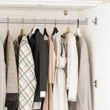 Bvldfamly Wardrobe Closet With All Mirror Doors & Drawers, Modern Wooden Bedroom Armoires With Hanging Rod & Open Shelves, Clothes Storage Cabinet For Bedroom, White - 白色 - 查看 5