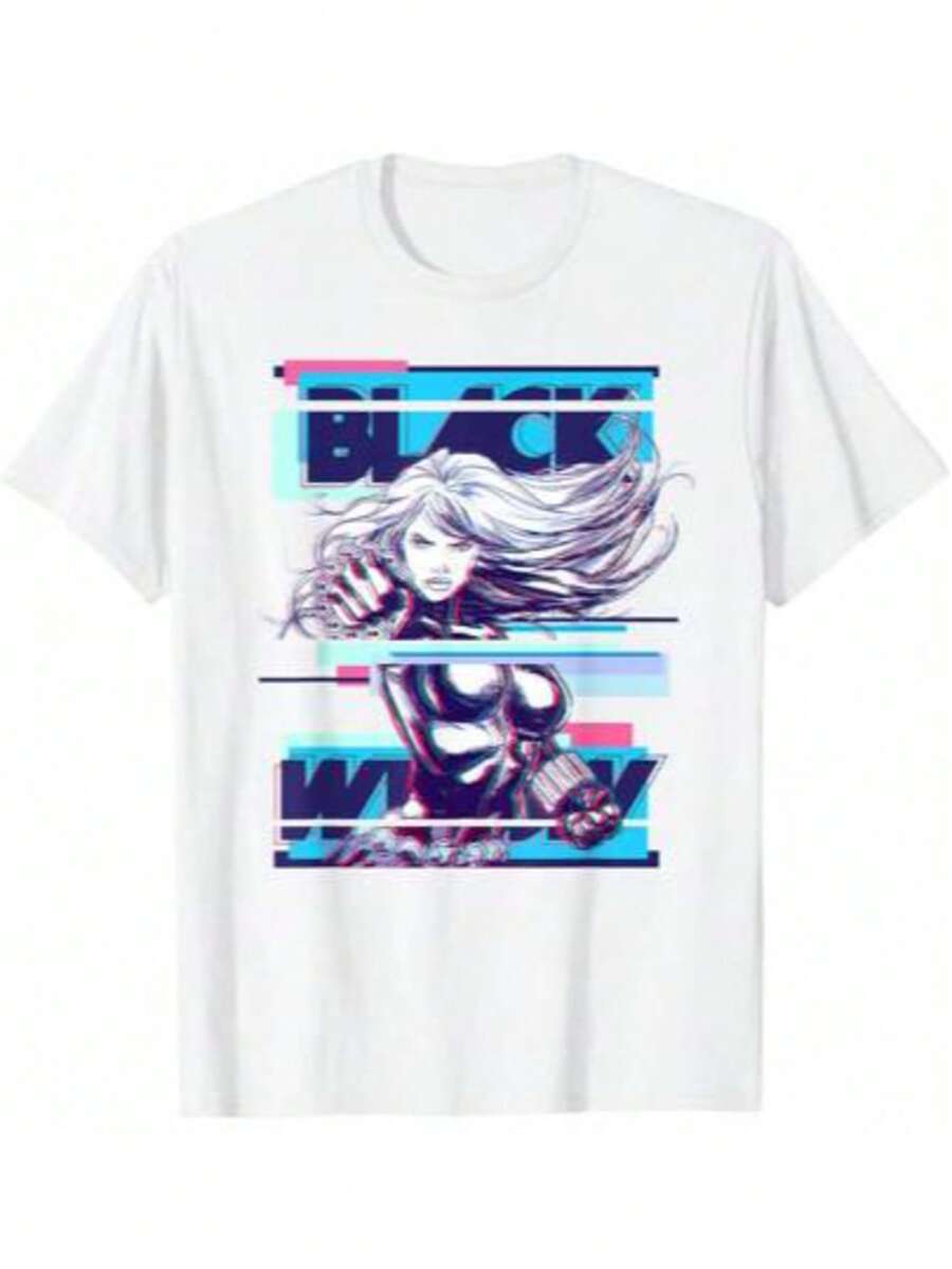 MarvelS Avengers BlackS WidowS Colorblock Punch T-Shirt - White - View 1