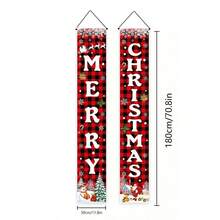 1 Paar/2 Stücke Fröhliche Weihnachten Banner, Weihnachts-Türdekoration Spruchband, Ziehfahne, Hängefahne, Weihnachts-Veranda Schild, Weihnachts-Türhänger, Outdoor Dekoration, Heimdekoration, Weihnachts-Party Türdekoration, Türdekoration, für Feiertags-Party, Weihnachtsparty, Weihnachts-Themen Dekoration, Party Geschenke, Weihnachts-Party Dekoration, Neujahrs Dekoration, Weihnachtsdekorationen, Geschenk für Familie und Freunde