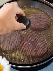 防溅罩 - 适用于直径 20.32-30.48 厘米炊具的耐热网罩，黑色粉末涂层防油网罩，适用于家庭厨房，不锈钢防油防溅网罩，防止油溅和烟雾排放，保持食物新鲜，是健康烹饪的理想之选 | 耐用网罩 - 彩色 - 查看 6