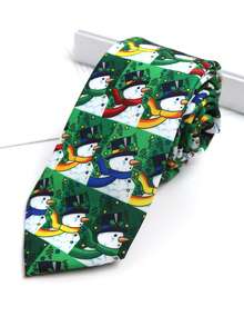 1 Stück handgemachte Schneemann Krawatte, geeignet für Party, Geschenk, Freizeitbekleidung - Verschiedenfarbig - Übersicht 6