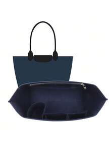 Large Wallet Organizer Insert, Bag With Cup Holder Organizer Bag, Felt Zipper Long Champ Bag Organizer Insert, Suitable For Le Tote Bags And Various Styles - Multicolor - View 13