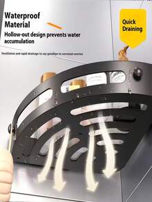 1/2pcs Bathroom & Kitchen Corner Shelf - Durable ABS Material Bathroom Storage Rack, Suitable For Sink, Kitchen, Toilet And Shower, Space Saving, Easy Installation, Sturdy, Bathroom Accessories Wall Mounted Lightweight Plastic Self-Adhesive Triangular Bathroom Corner Rack, Multifunctional, No Drilling, With Shower Caddy, Shampoo And Shower Gel Holder, Bathroom Organizer, Bathroom Cosmetics Storage Rack