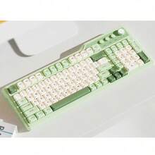 HP K360 Mechanical Keyboard And Mouse Combo / Single Keyboard, 98-Key Compact Layout, Office-Grade, Low-Saturation Green Backlight With Multiple Brightness Levels, Silent Key Design, Spill-Resistant And Durable Construction, Milky Green [Single Keyboard] - Milk Green [Single Keyboard] - View 1