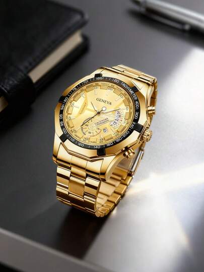 1pc Fashion Business Gentleman Youth Watch | With Quartz Movement With Calendar Anniversary Gift, Father's Day Gift, Birthday Gift, Boys Holiday Gift