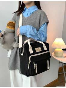 Mochila minimalista y versátil de mujer, ligera - Negro - Ver 3