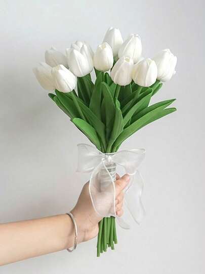 3pcs/1pc Artificial Tulip Flowers, Suitable For Home Decor, Living Room, Bedroom Decor, Fake Plants, Autumn Decor, Room, Desk, Garden Decor, Room Decor Accessories, Valentine's Day, Birthday, Graduation Gift