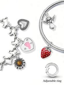 1pc Minimalist Unique Water Drop Heart Shaped Pendant, DIY Crafting, Delicate Jewelry Accessory, Unisex - Style 2 - View 6