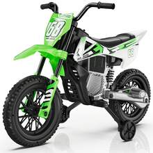 LIGIANT 12V Kids Ride-On Motorcycle, 2*25W Motors, Training Wheels, Throttle Grip, Bluetooth & Music, Spring Suspension, Best Gift For Christmas - Red - View 12