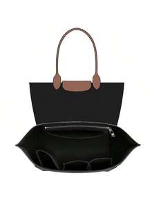 Large Wallet Organizer Insert, Bag With Cup Holder Organizer Bag, Felt Zipper Long Champ Bag Organizer Insert, Suitable For Le Tote Bags And Various Styles - Multicolor - View 15