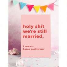 1pc Funny Anniversary Card, An Interesting Anniversary Happy Cards For Couples, An Anniversary Card Gift For Wives And Husbands - Nhiều màu - Xem 4