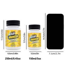 全新铝盖风干粘土清漆、光泽风干粘土釉、陶瓷和丙烯酸涂料粘土清漆、无色、高光泽、耐刮擦、珠宝制作密封胶