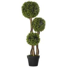 HOMCOM Artificial Plant, 90 Cm, Artificial Plant, Boxwood In Pot, Artificial Tree With UV Protection, Indoor Plant For Living Room, Light Green - 1 - View 9
