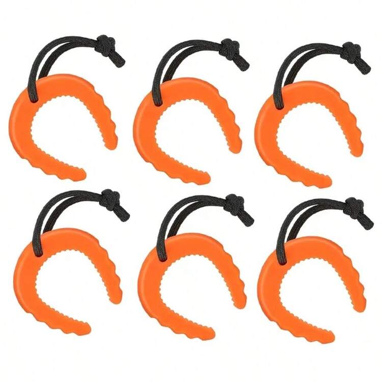4/6pcs Door Stoppers, Anti-Pinch Door Stoppers, Safety Door Stoppers, TPU Plastic Material (Black/Orange) - Black - View 7