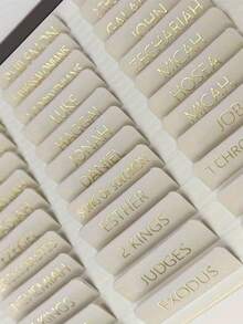 1套（5件）金箔壓紋大字體聖經索引標籤，優雅金箔浮雕設計提升辨識度，適合男女通用，適用於日常辦公、聖經研讀及宗教學者 - 彩色 - 查看 6