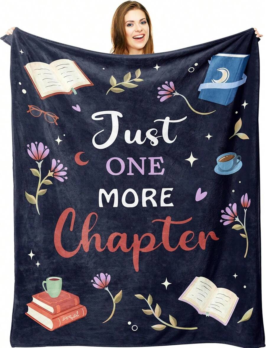 Book Lovers Gifts, Gifts For Book Lovers Readers, Books Club Bookish Bookworm Librarian Teacher Gift, Birthday Thanksgiving Christmas Books Gift For Women Men, Reading Blanket 50" X 60", Compact Flannel Throw – Soft, Durable For Travel & Movie Nights - 彩色 - 查看 1