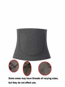 1pc Winter Thermal Double Pocket Waist Warmer Belt For Women, Warm Abdomen Protector With Pocket For Heating Pad, Thin Waist Belt