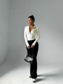 FWH Women's Fashion Yoga Outdoor Running Commuting Dating Sun Protection Essential Stretch Comfortable Back-Shaping Abdominal-Toning Slimming Fitness Retro High-End Street Elegant Sportswear Running Workout Wear Zipper Stretch Minimalist Fashion Sexy Fitted Long-Sleeve Yoga Jacket - Apricot - View 8