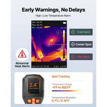 Thermal Camera, TISR Super Resolution 240x180, Thermal Imaging Camera With 2MP Visual Camera, 96x96 IR Resolution, 25HZ Refresh Rate, -4°F To 1022°F, 4 Image Modes & 6 Color Palettes - 2.8-inch Screen, 96*96 Resolution, Non-touchscreen - View 4