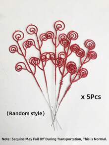 MEHELANY 20/10Pcs Christmas Tree Picks Sprays Candy Shape Curl Sticks Spray Branches Glitter Artificial Stem Picks, Christmas Tree Stem Ornaments For DIY Crafts Garland Christmas Home Decor Wedding Wreath Decoration Vase Filler Christmas Decorations Room Decor