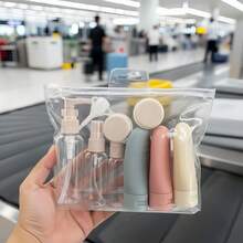 11pcs Travel Set 80ML Portable Refillable Bottle Travel Set Toiletries Bath And Wash Separate Bottle Skin Care Products Subpackage Container, Travel Necessities, Cosmetics Storage Bottle, Mini Capsule Shape, Travel Container, Magnetic Suction Fitting, Portable Subpackage Container, Reusable, Suitable For Travel, Outdoor Camping, Business Outing, School And Other Scenarios, Suitable For Lotion, Face Cream, Moisturizing Cream, Shampoo, Shower Gel, Hair Conditioner And Other Gifts For Mothers, Girlfriends, Girls - Nhiều màu - Xem 6